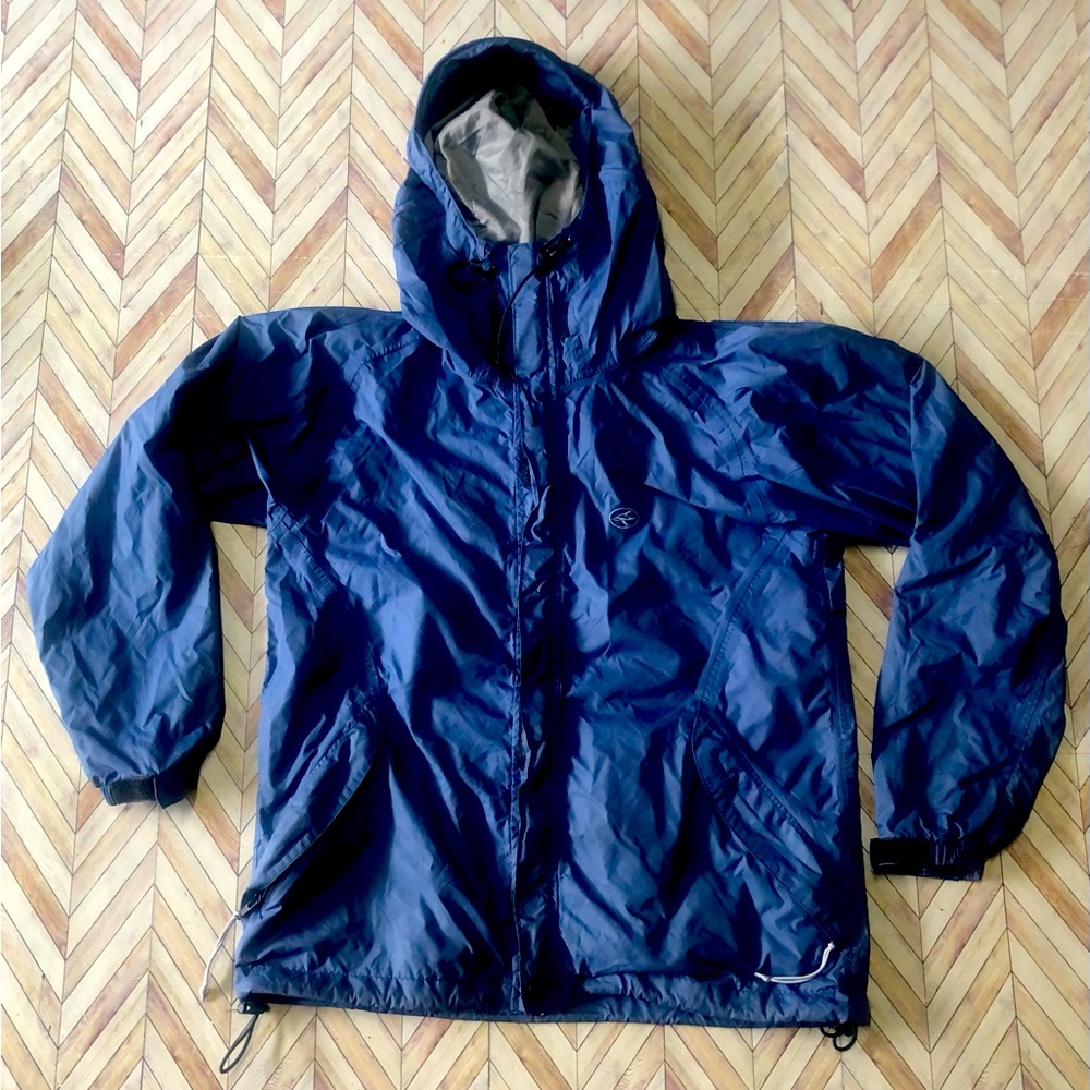 Redhead For Her Windbreaker Nylon Jacket. Size Small. Collapsing/Packable. Blue.